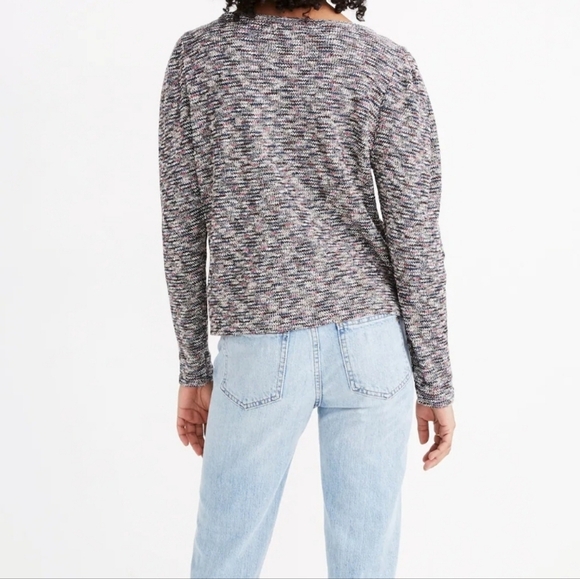 Madewell Multicolored Black Pink Knit Sweater Top- Women size Large - Picture 2 of 9